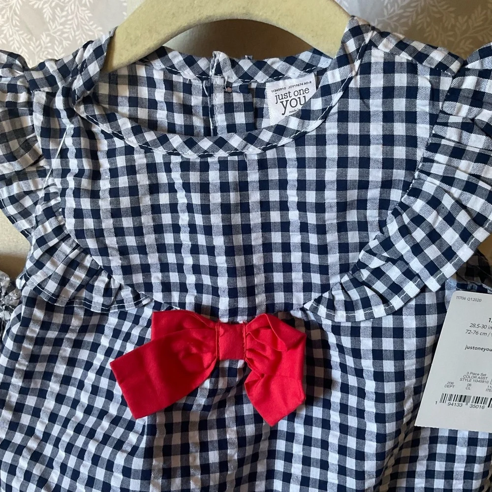 Carter's 3 Piece Gingham Summer Outfit Set